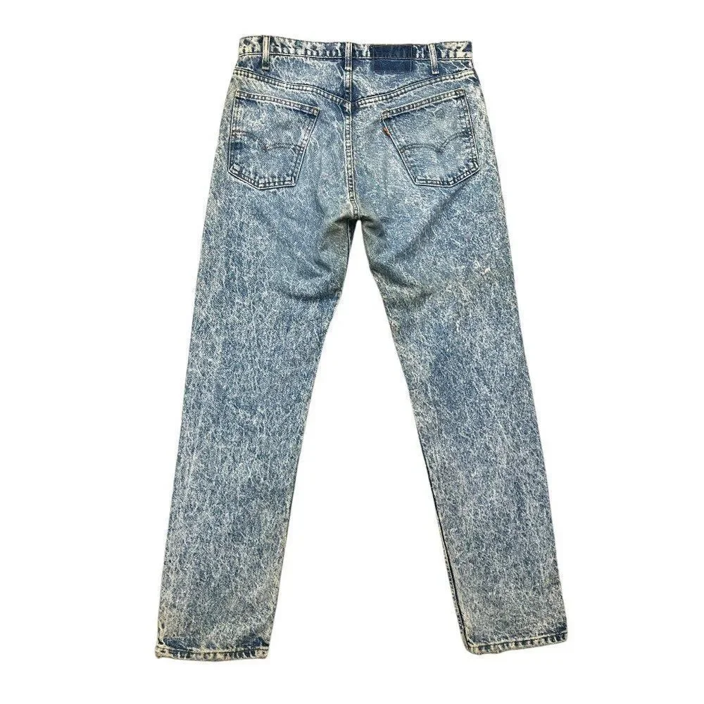 Levi's 505 Jeans Men’s‎ 34 Acid Wash Orange Tag Vintage USA Straight Leg Denim